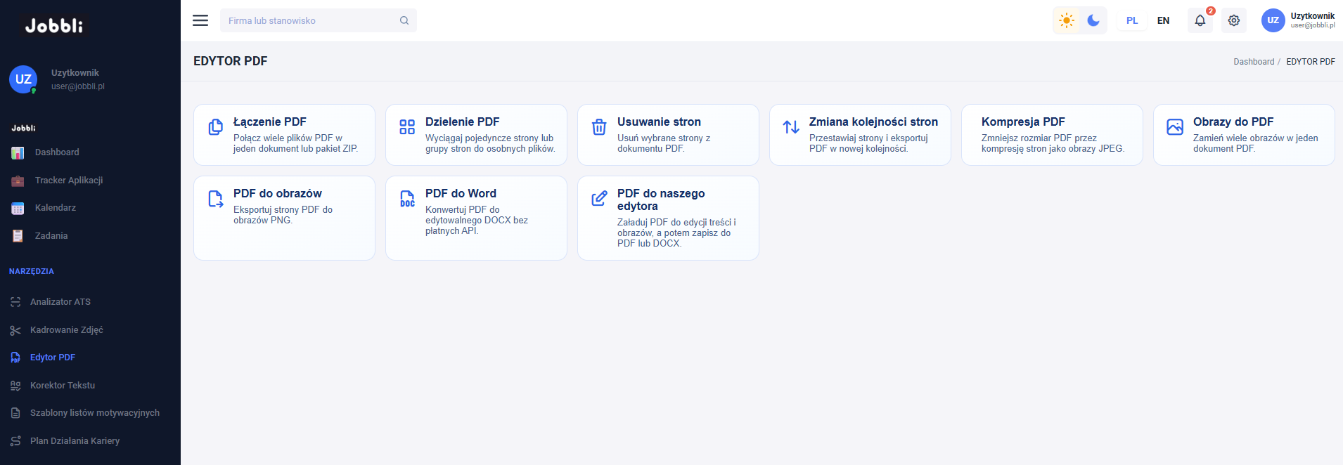Edytor PDF Jobbli